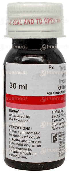 Grilinctus Bm Paediatric Syrup 30Ml
